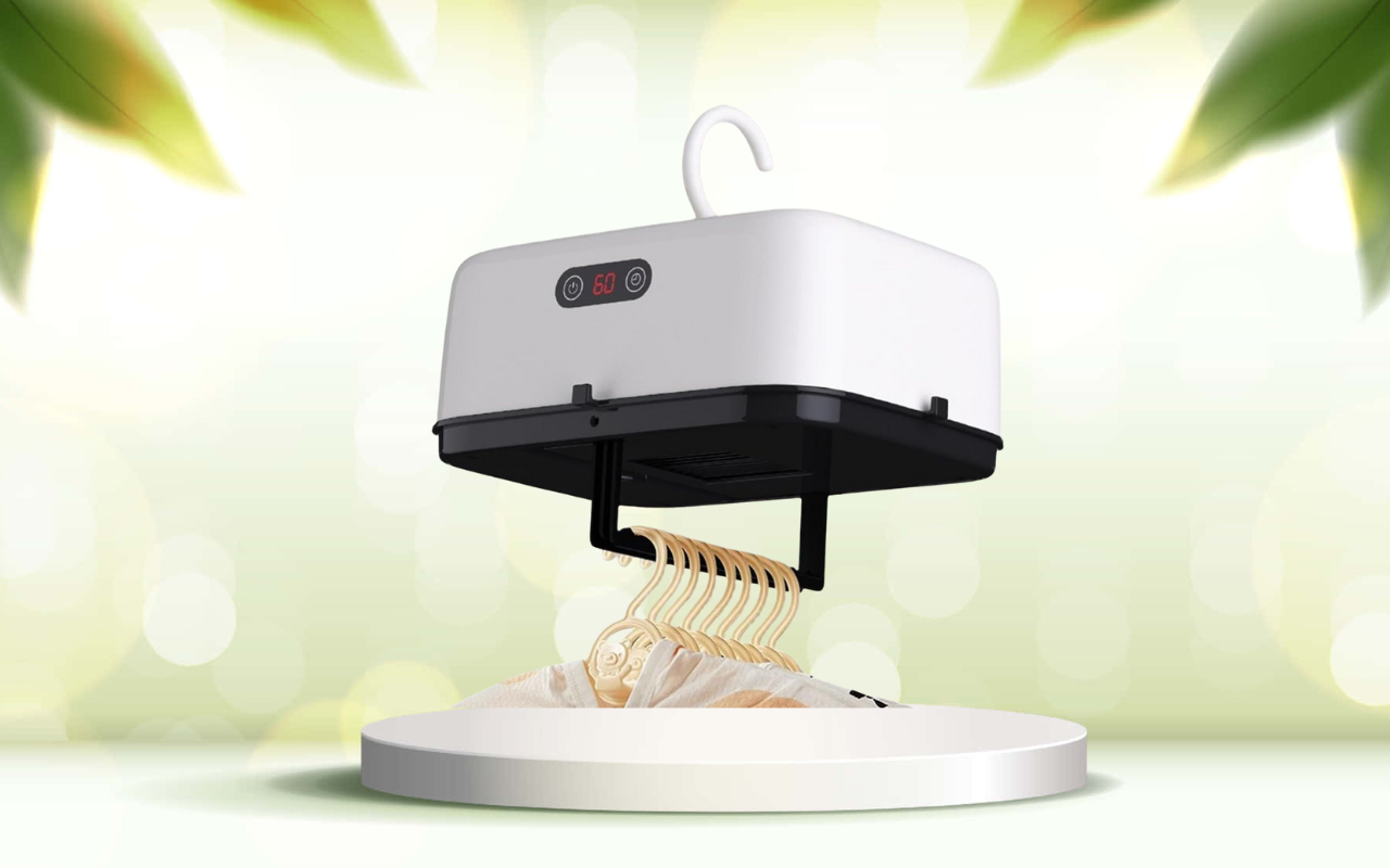 Asciugatrice portatile compatta: asciuga i tuoi capi ovunque in modo rapido e smart